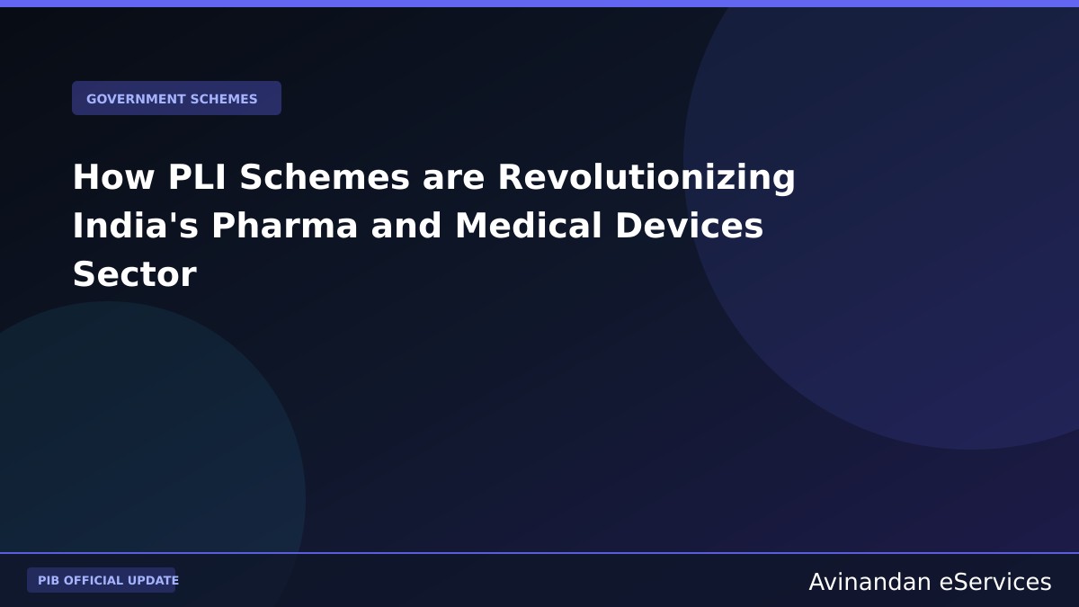 How PLI Schemes are Revolutionizing India's Pharma and Medical Devices Sector