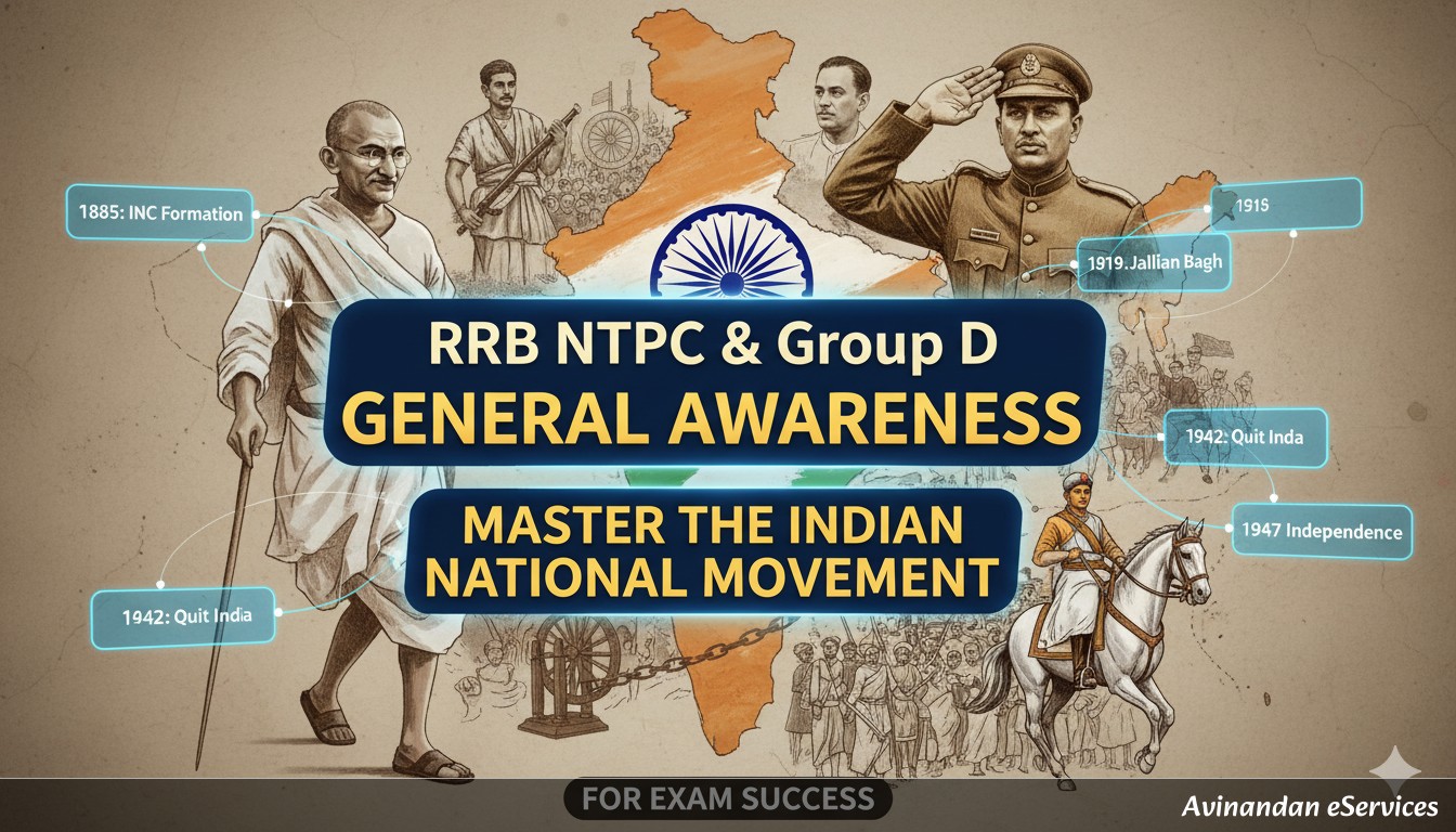 RRB NTPC & Group D General Awareness: Master the Indian National Movement for Exam Success