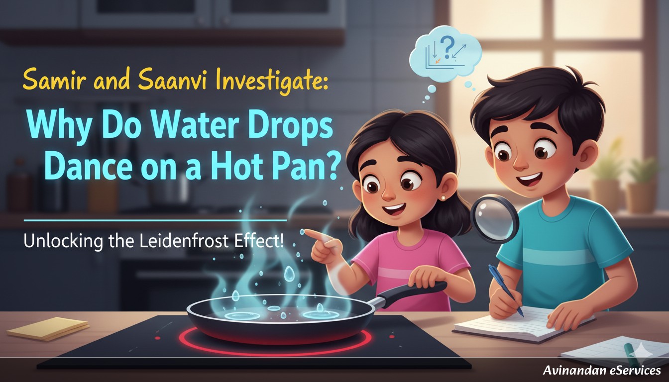 Samir and Saanvi Investigate: Why Do Water Drops Dance on a Hot Pan?