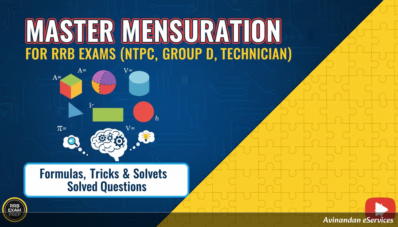 Master Mensuration for RRB Exams (NTPC, Group D, Technician): Formulas, Tricks & Solved Questions