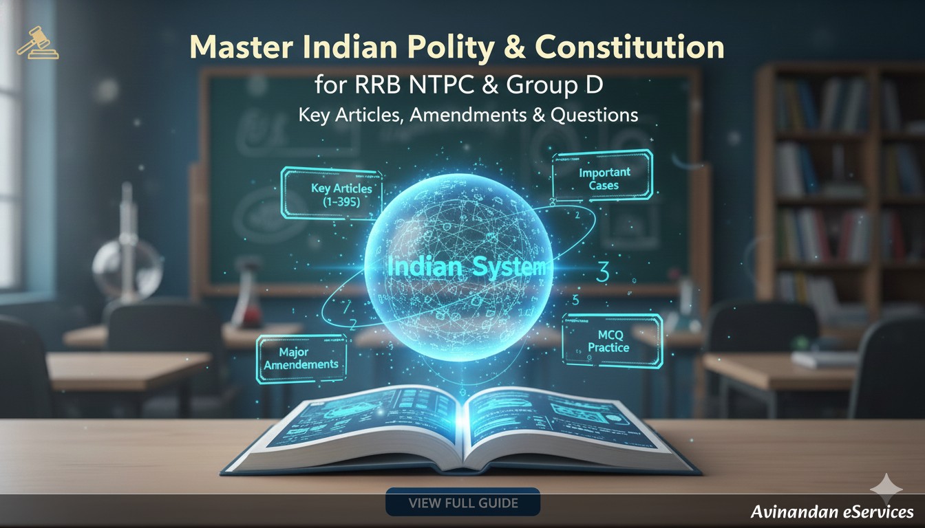 Master Indian Polity & Constitution for RRB NTPC & Group D: Key Articles, Amendments & Questions
