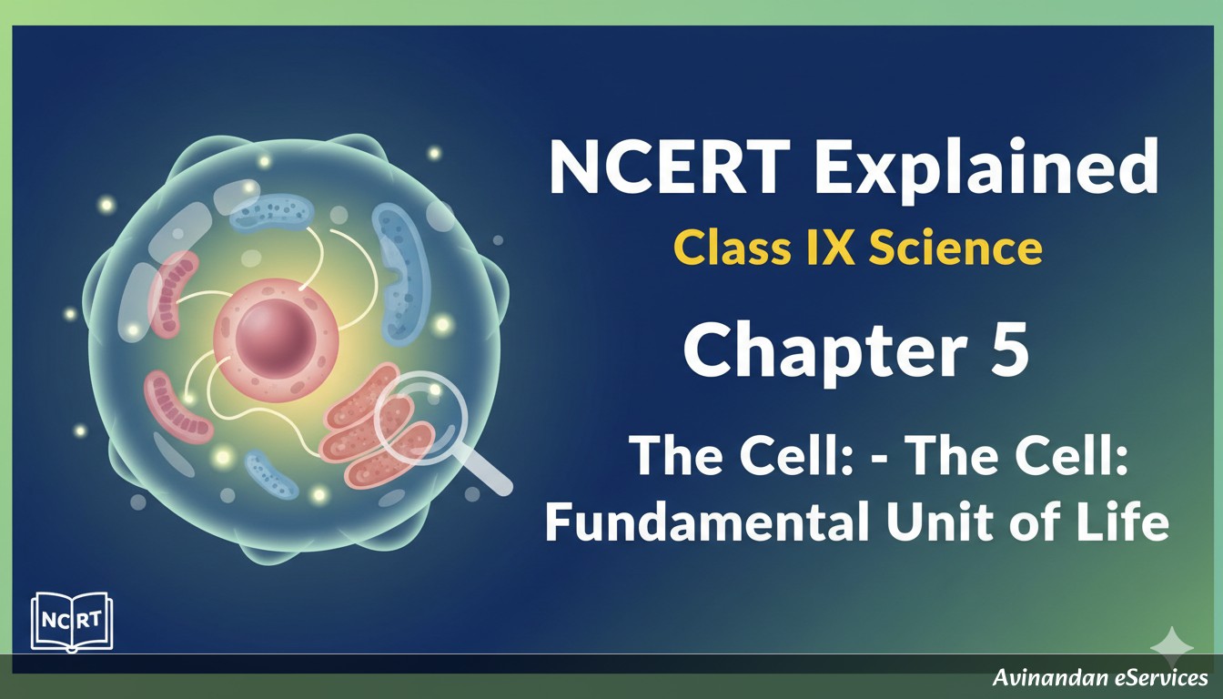 NCERT Explained: Class IX Science, Chapter 5 - The Cell: The Fundamental Unit of Life