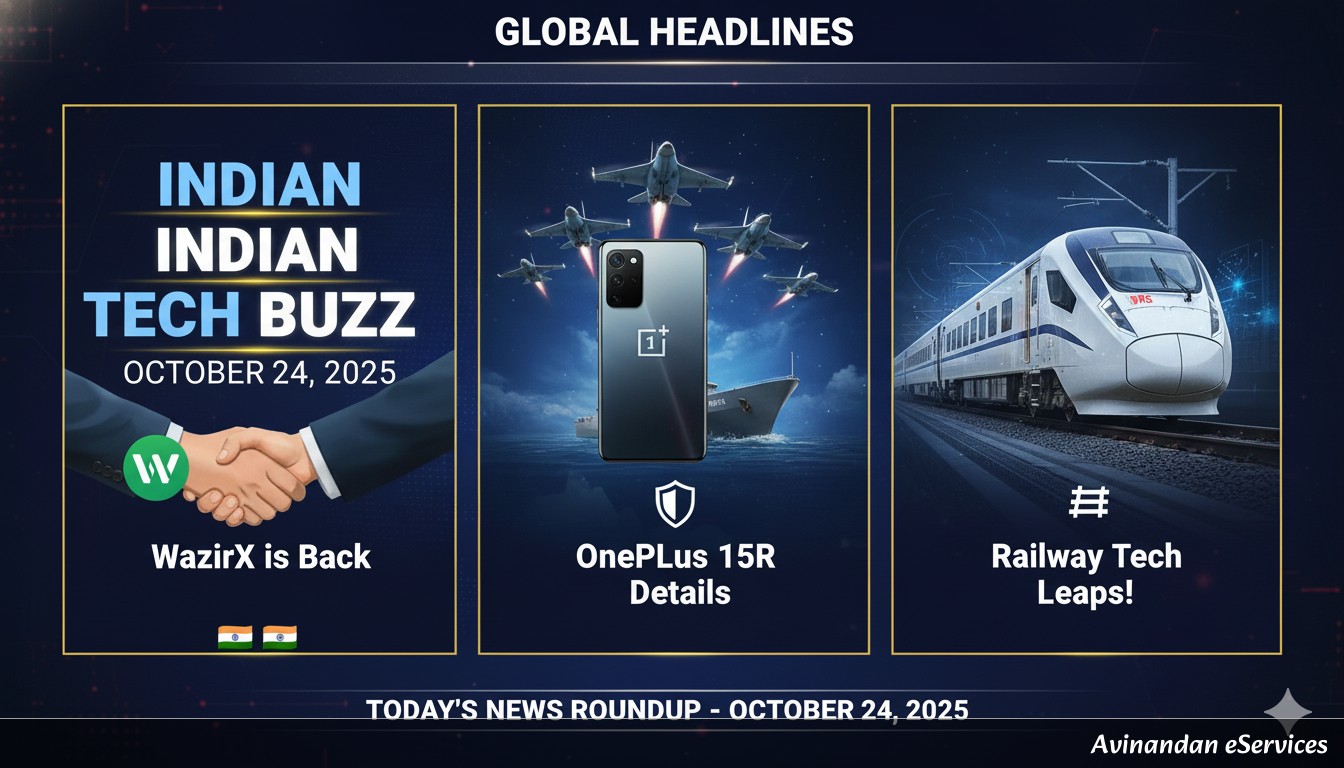 Indian Tech Buzz October 24, 2025: WazirX is Back, OnePlus 15R Details & Railway Tech Leaps!