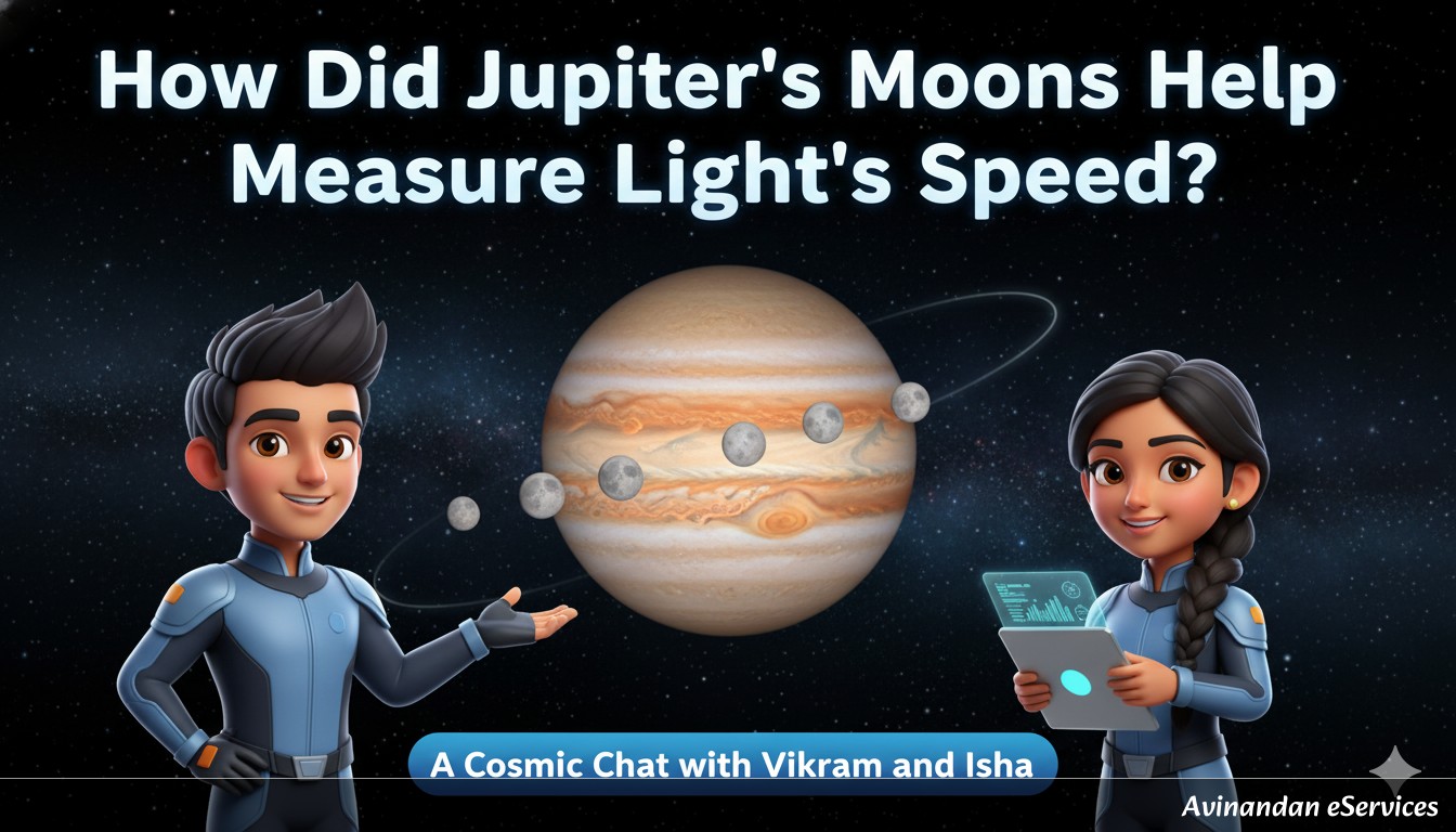 How Did Jupiter's Moons Help Measure Light's Speed?: A Cosmic Chat with Vikram and Isha