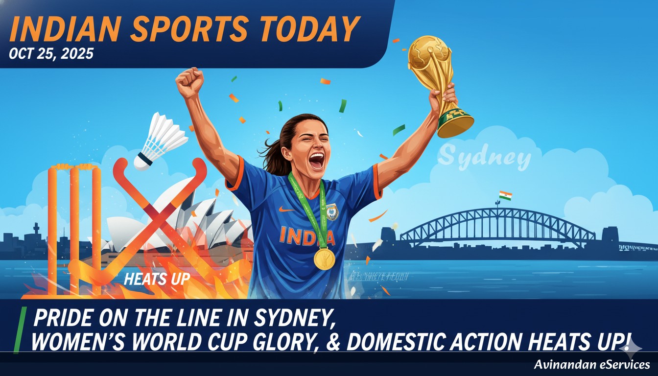 Indian Sports Today, Oct 25, 2025: Pride on the Line in Sydney, Women's World Cup Glory, and Domestic Action Heats Up!