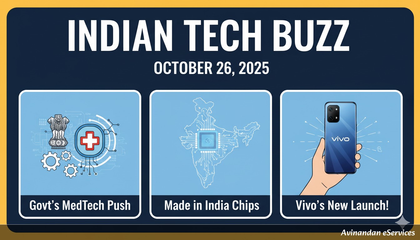 Indian Tech Buzz October 26, 2025: Govt's MedTech Push, Made in India Chips, and Vivo's New Launch!