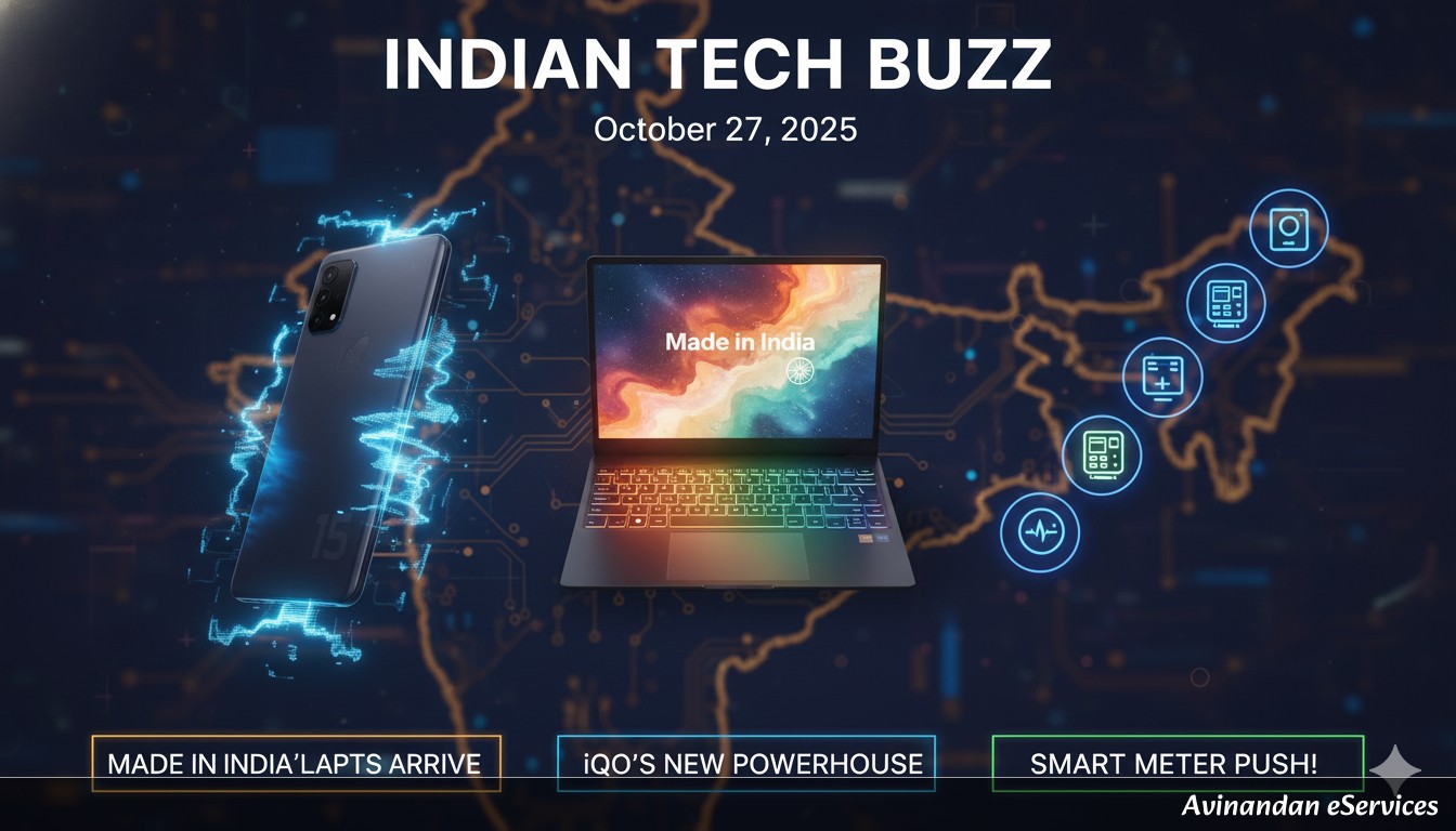 Indian Tech Buzz October 27, 2025: ‘Made in India’ Laptops Arrive, iQOO’s New Powerhouse & Smart Meter Push!