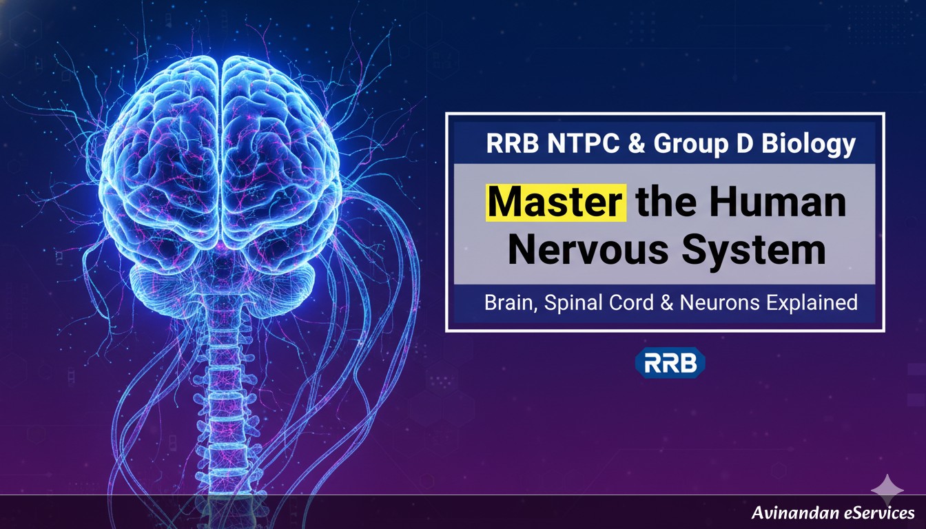 RRB NTPC & Group D Biology: Master the Human Nervous System – Brain, Spinal Cord & Neurons Explained