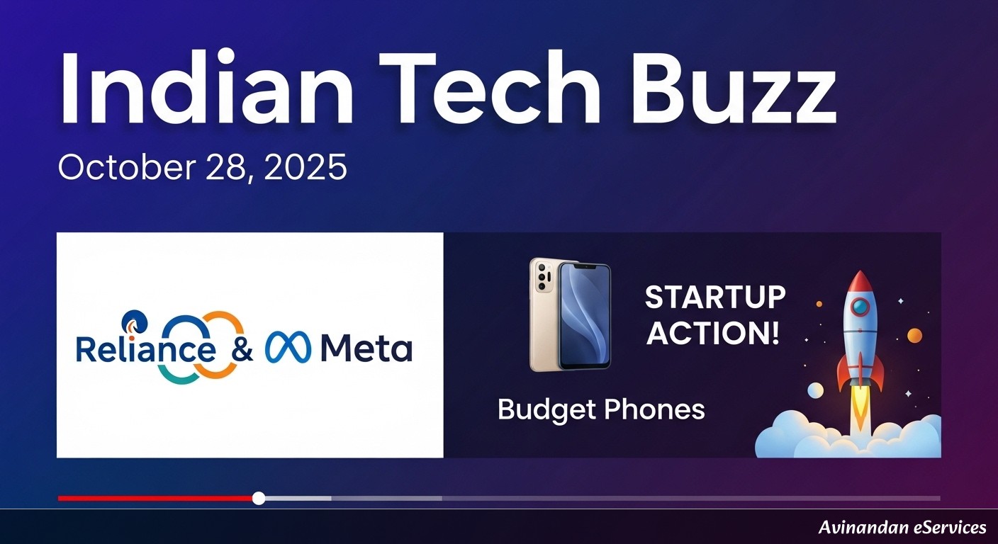 Indian Tech Buzz October 28, 2025: Reliance-Meta's Big AI Bet, New Budget Phones & Startup Action!