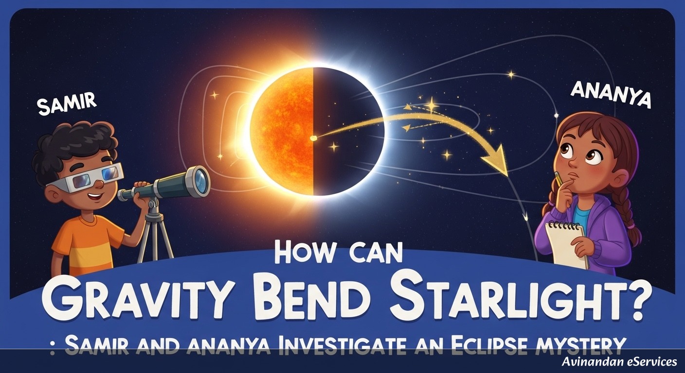 How Can Gravity Bend Starlight?: Samir and Ananya Investigate an Eclipse Mystery