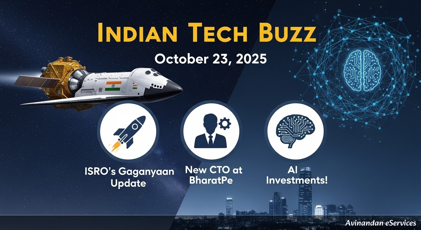 Indian Tech Buzz October 23, 2025: ISRO's Gaganyaan Update, New CTO at BharatPe, and AI Investments!