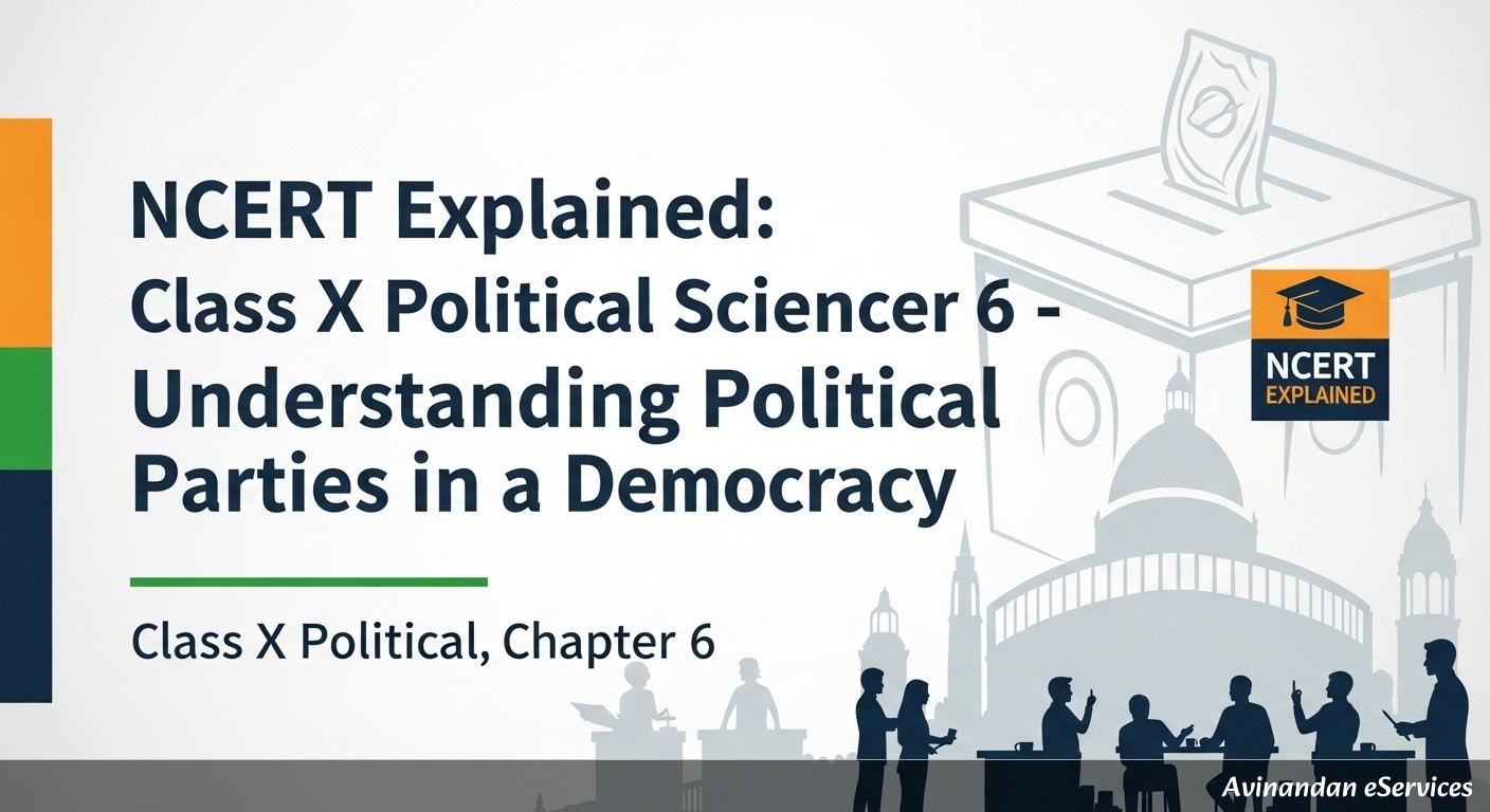 NCERT Explained: Class X Political Science, Chapter 6 - Understanding Political Parties in a Democracy