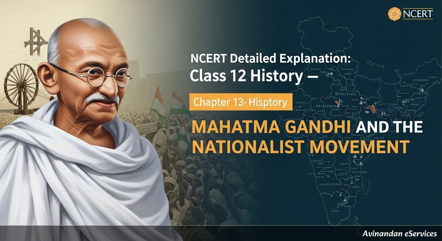 NCERT বিস্তারিত ব্যাখ্যা: দ্বাদশ শ্রেণি ইতিহাস, অধ্যায় ১৩ – মহাত্মা গান্ধী ও জাতীয়তাবাদী আন্দোলন