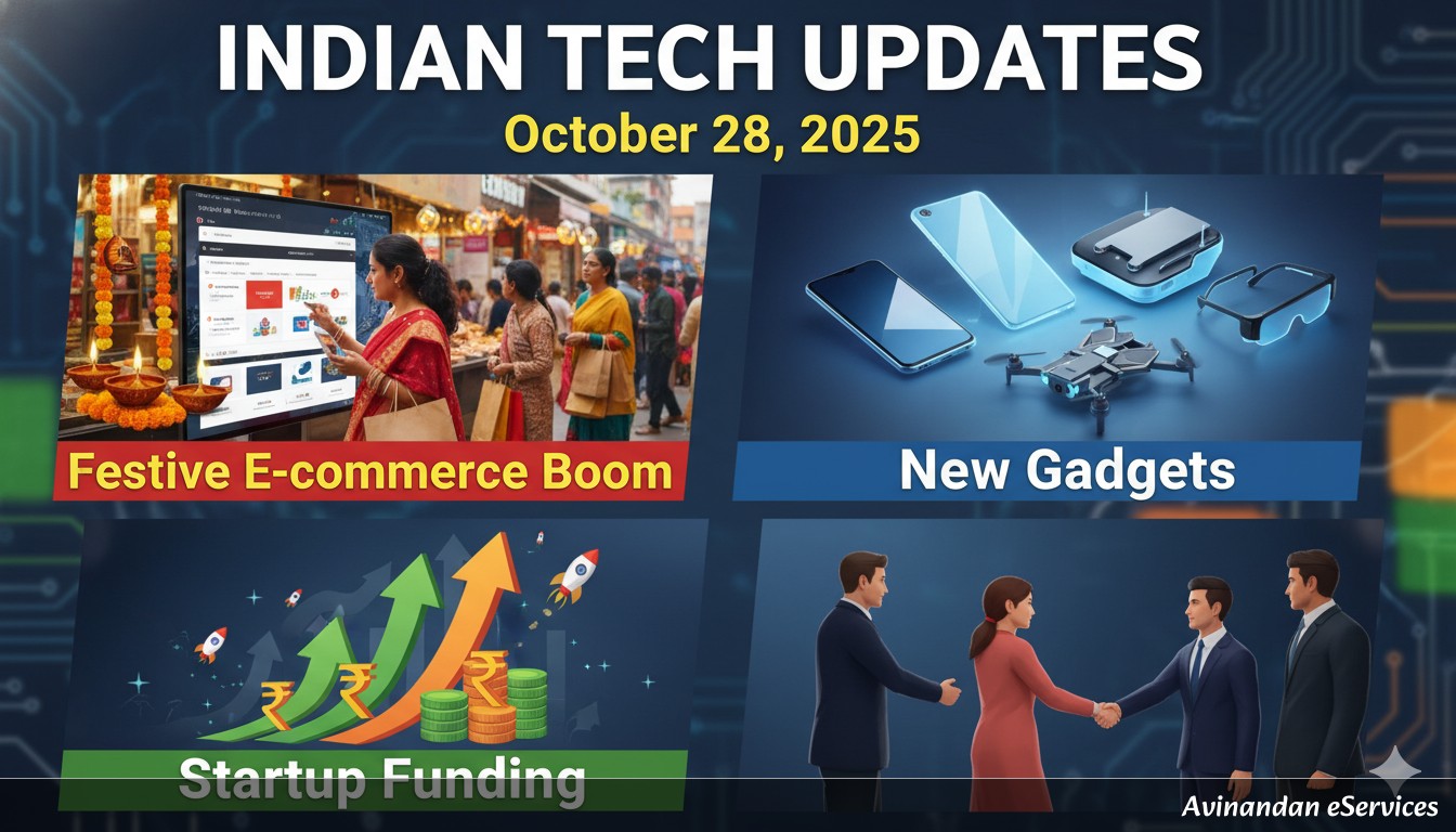 Indian Tech Updates (October 28, 2025): Festive E-commerce Boom, New Gadgets & Startup Funding