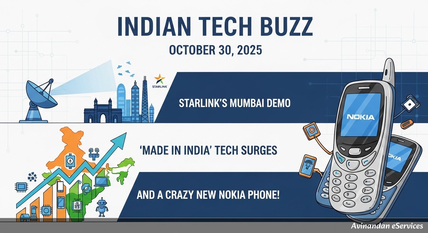 Indian Tech Buzz October 30, 2025: Starlink's Mumbai Demo, 'Made in India' Tech Surges, and a Crazy New Nokia Phone!