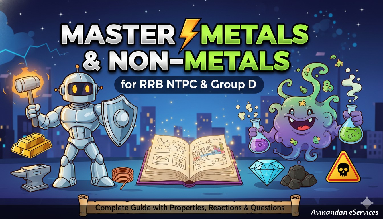 Master Metals and Non-metals for RRB NTPC & Group D: Complete Guide with Properties, Reactions & Questions