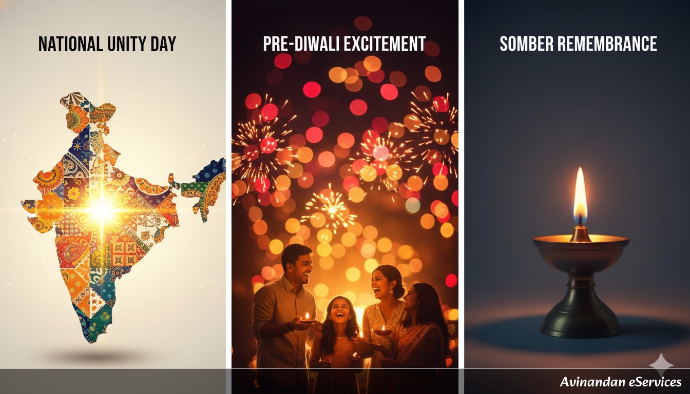 India's Trending Today: National Unity Day, Pre-Diwali Excitement, and a Somber Remembrance