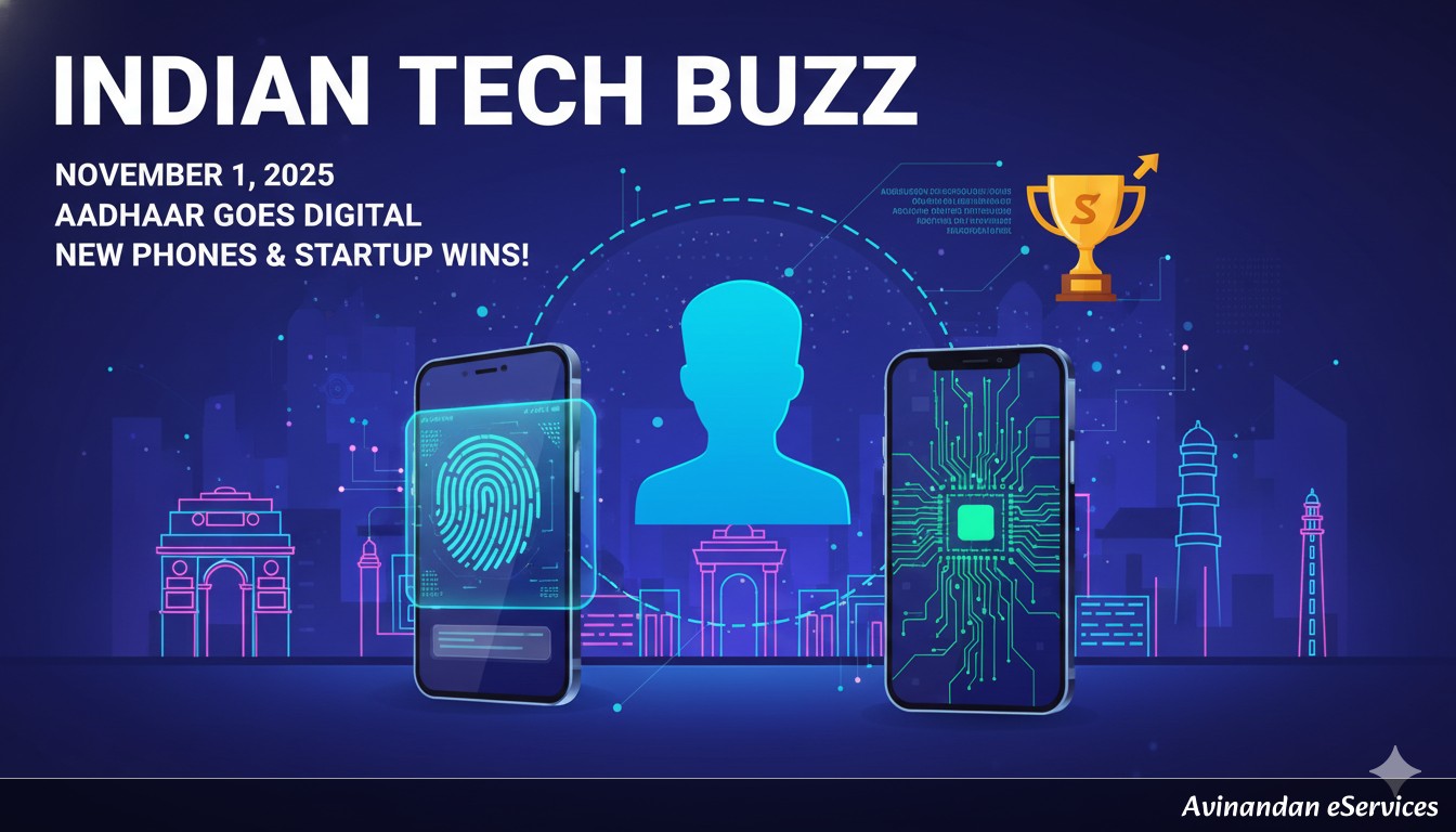 Indian Tech Buzz: November 1, 2025 - Aadhaar Goes Digital, New Phones & Startup Wins!