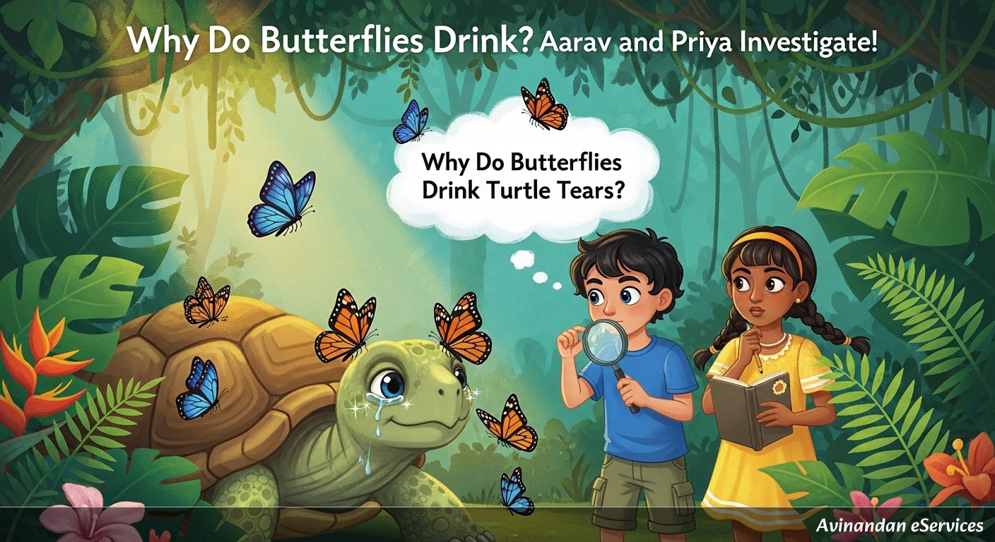 Why Do Butterflies Drink Turtle Tears?: Aarav and Priya Investigate!