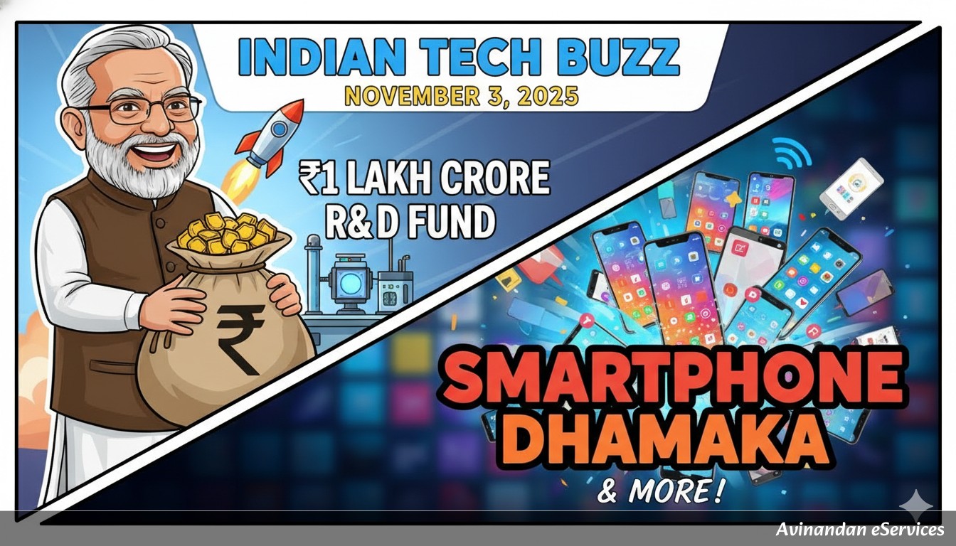 Indian Tech Buzz November 3, 2025: PM's ₹1 Lakh Crore R&D Fund, Smartphone Dhamaka & More!