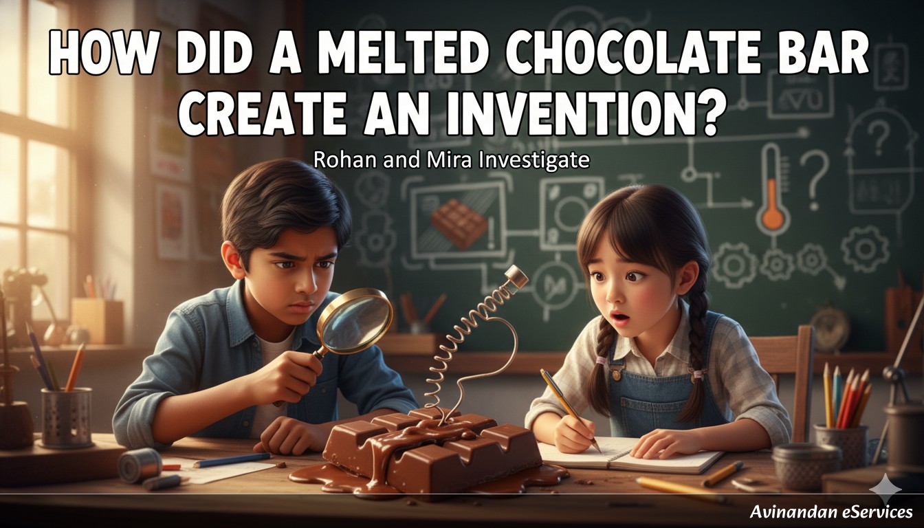 How Did a Melted Chocolate Bar Create an Invention?: Rohan and Mira Investigate