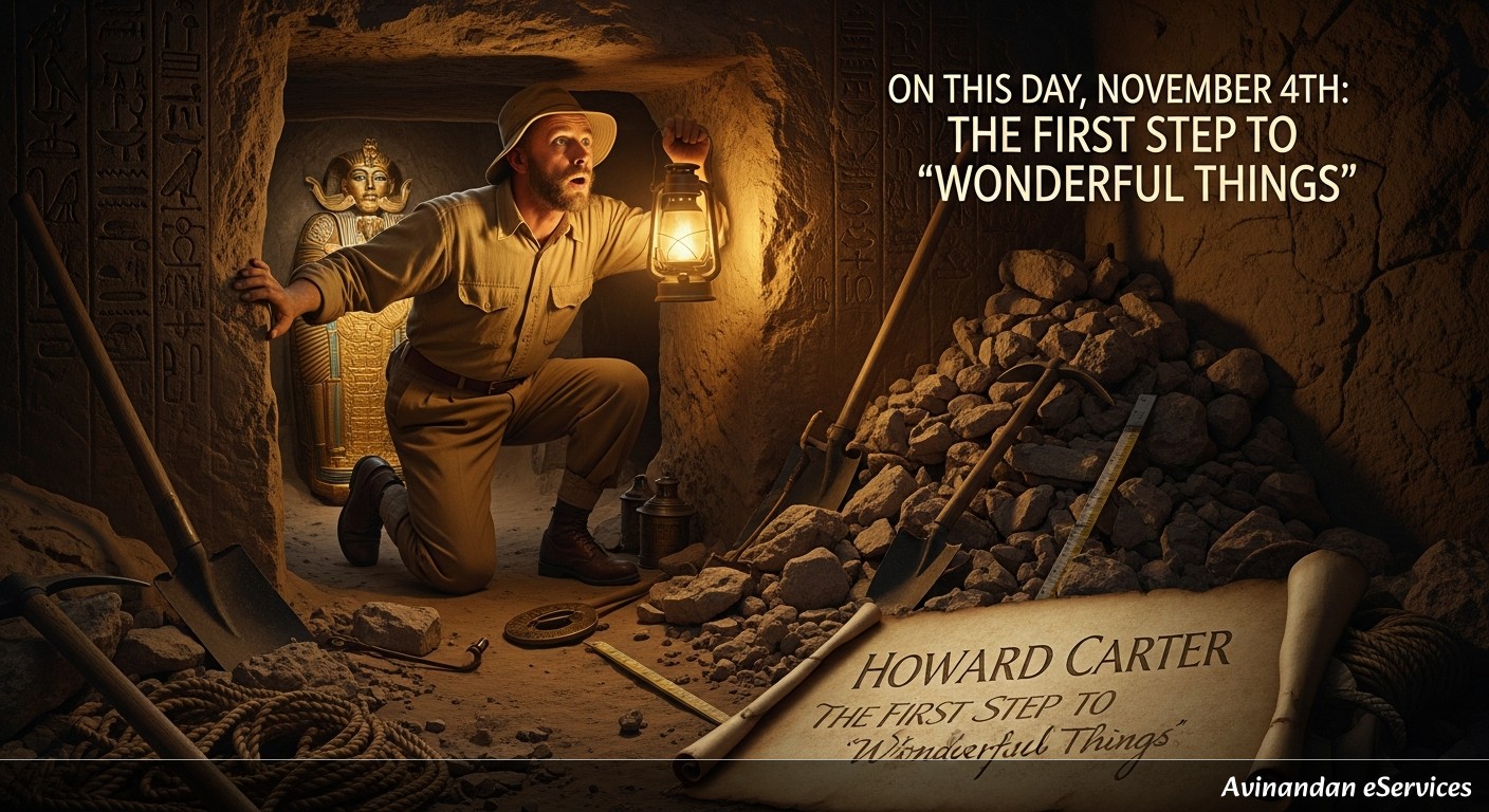 On This Day, November 4th: The First Step to 'Wonderful Things' – Discovering Tutankhamun's Tomb