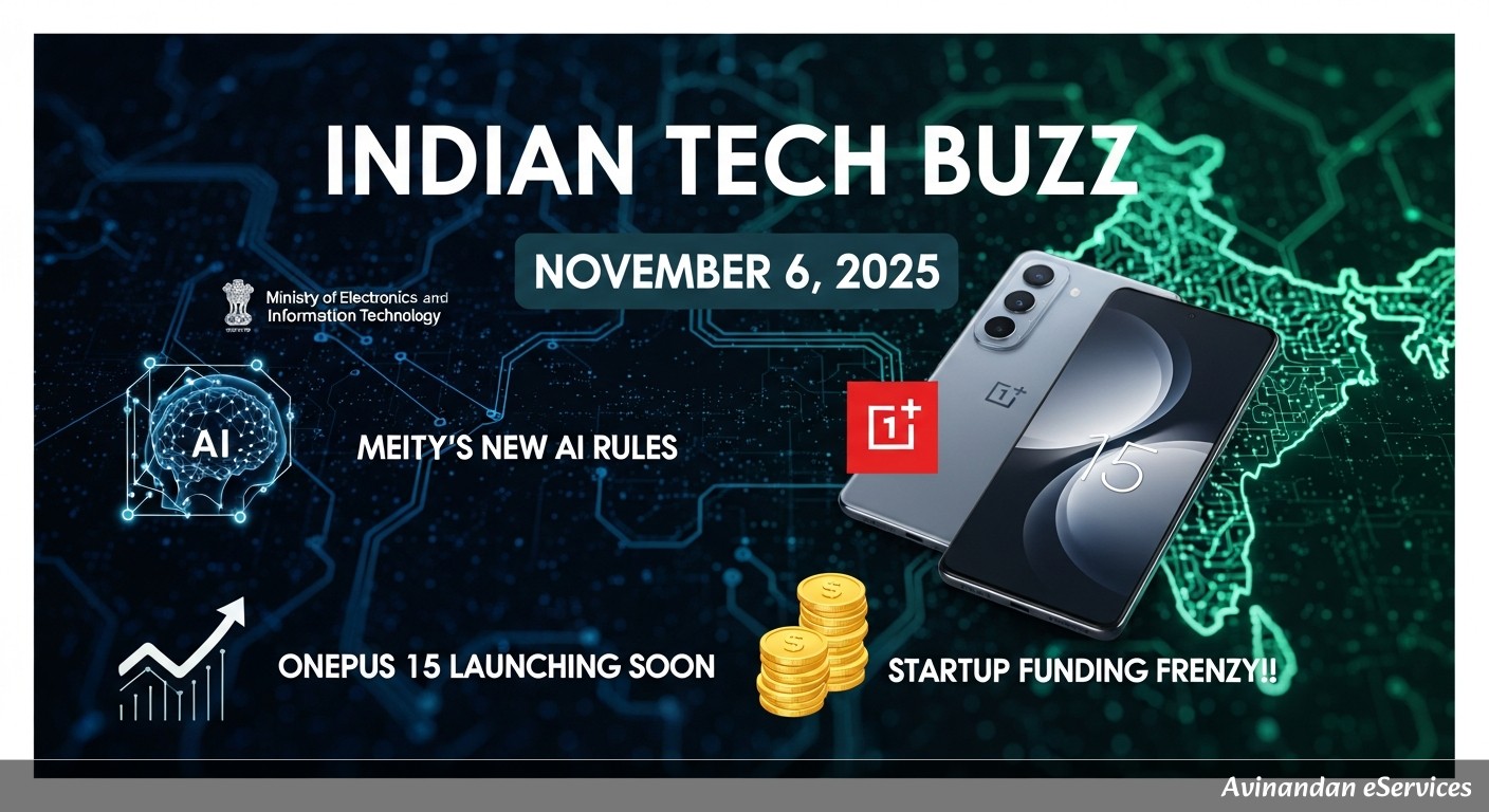 Indian Tech Buzz | November 6, 2025: MeitY's New AI Rules, OnePlus 15 Launching Soon, and Startup Funding Frenzy!