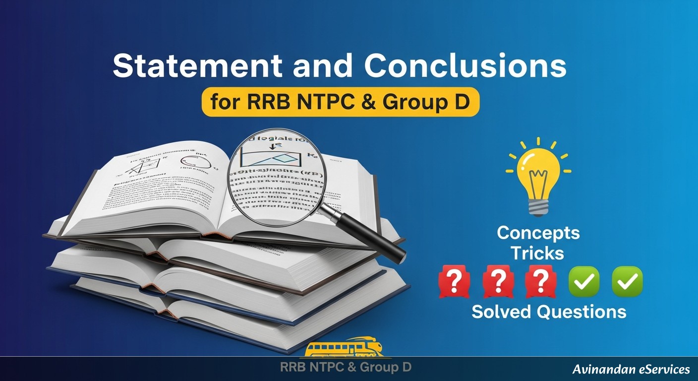 Master Statement and Conclusions for RRB NTPC & Group D: A Complete Guide with Concepts, Tricks, and Solved Questions