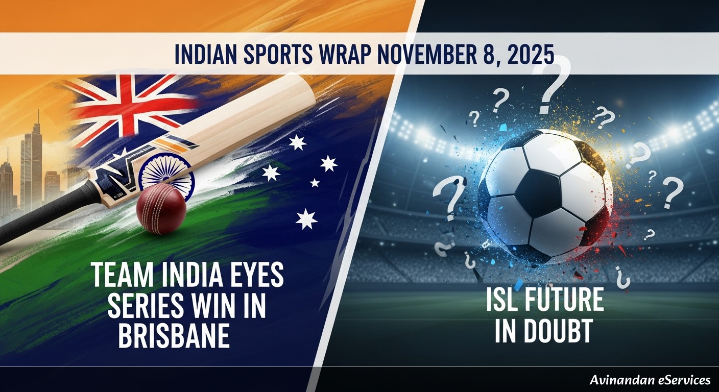Indian Sports Wrap November 8, 2025: Team India Eyes Series Win in Brisbane; ISL Future in Doubt